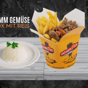 Lamm Gemüse Box mit reis